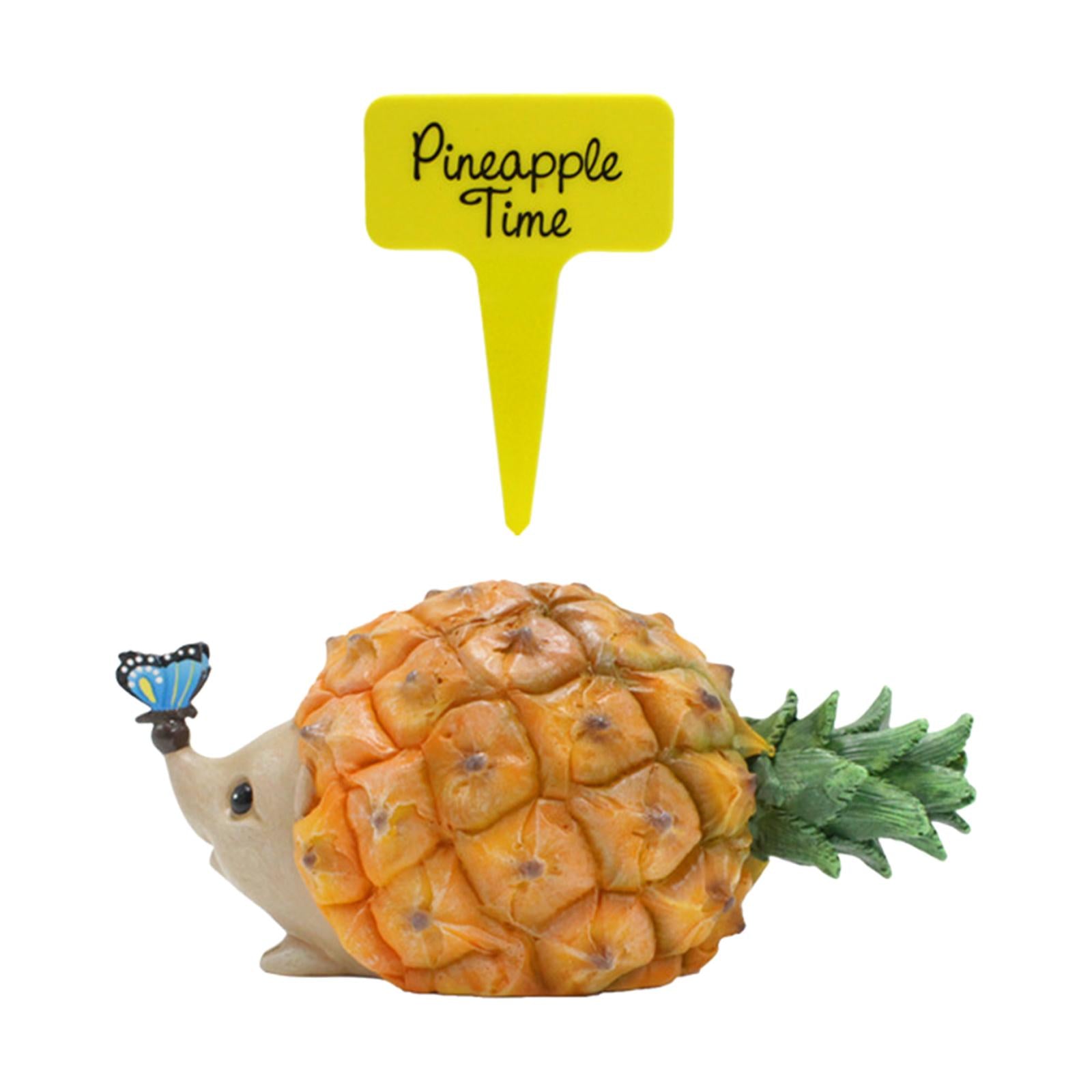 Pineapple Hedgehog Figurine Decorative for Balcony Bookshelf Flowerpot Decor