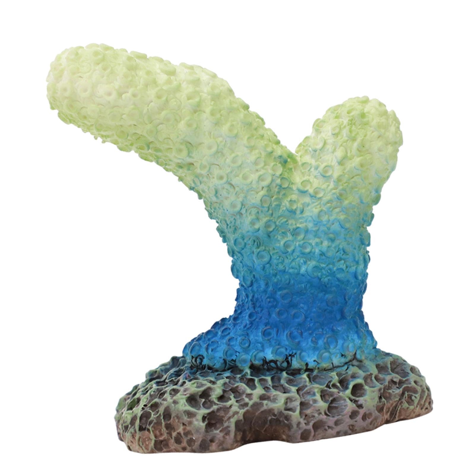 Artificial Coral Ornament Fish Tank Decor for Balcony Porch Patio Blue