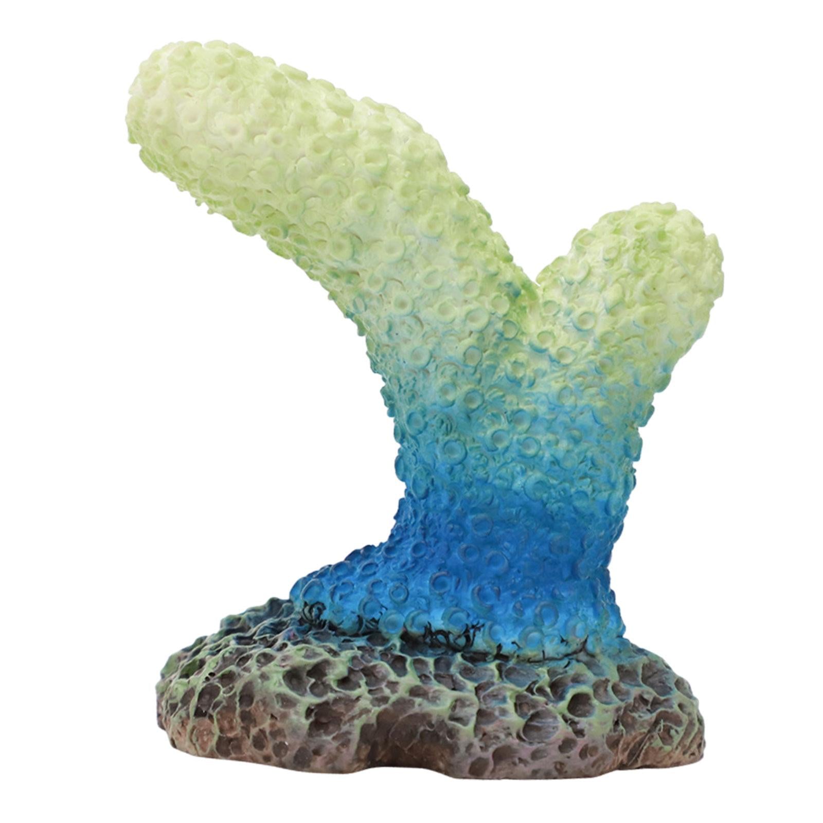 Artificial Coral Ornament Fish Tank Decor for Balcony Porch Patio Blue
