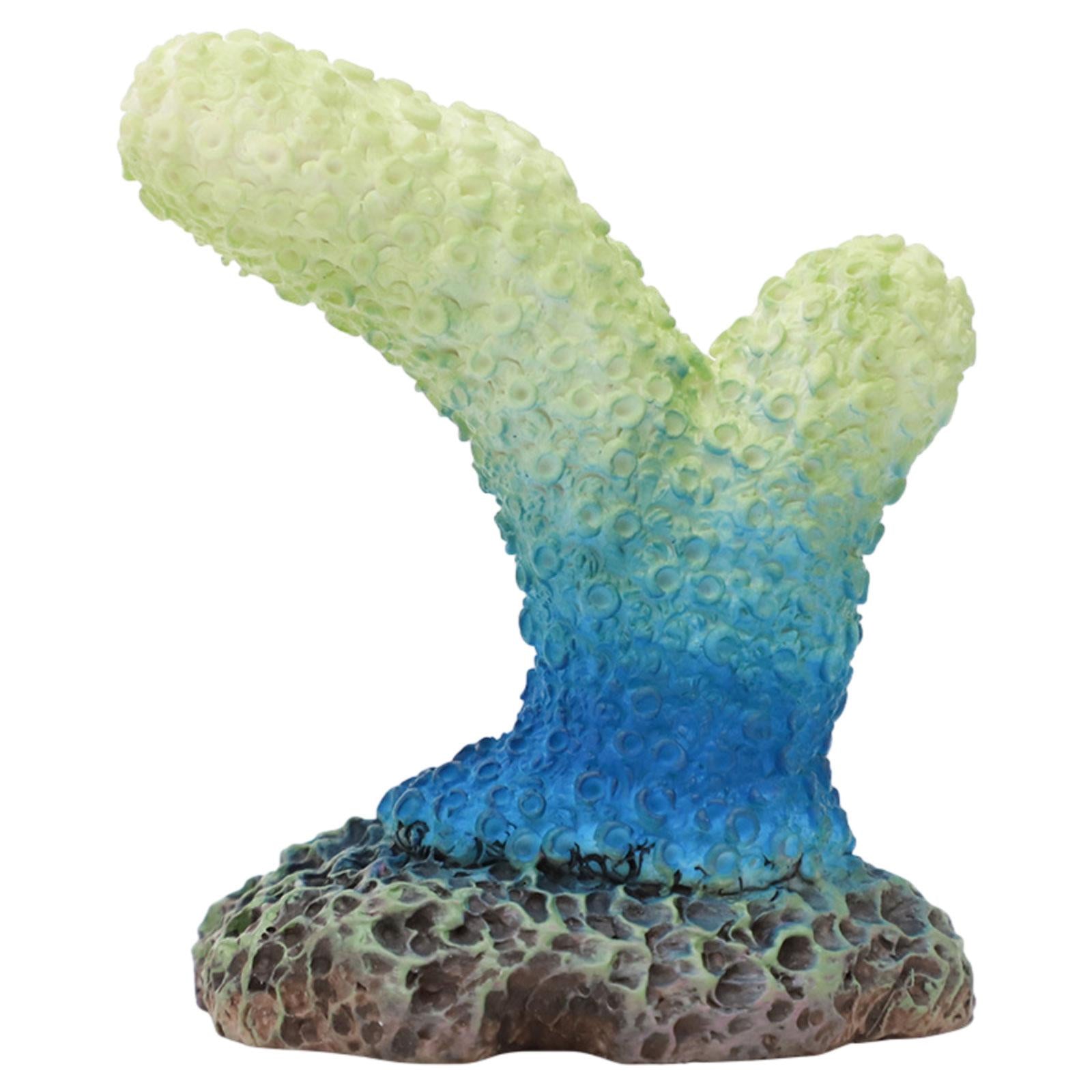 Artificial Coral Ornament Fish Tank Decor for Balcony Porch Patio Blue