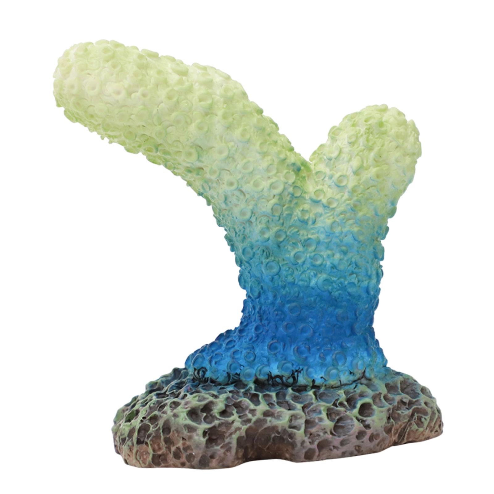 Artificial Coral Ornament Fish Tank Decor for Balcony Porch Patio Blue
