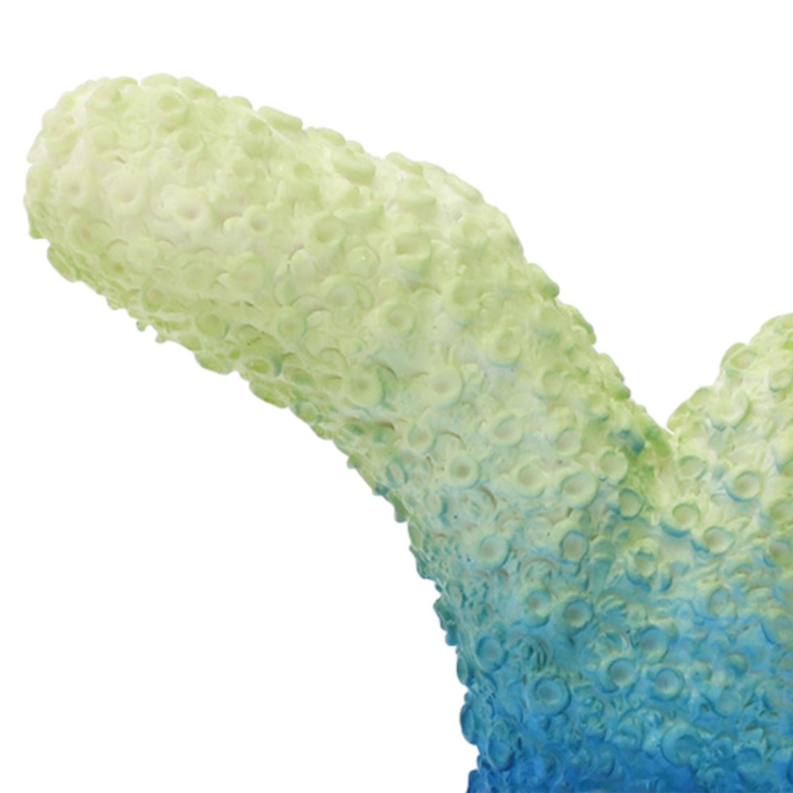 Artificial Coral Ornament Fish Tank Decor for Balcony Porch Patio Blue