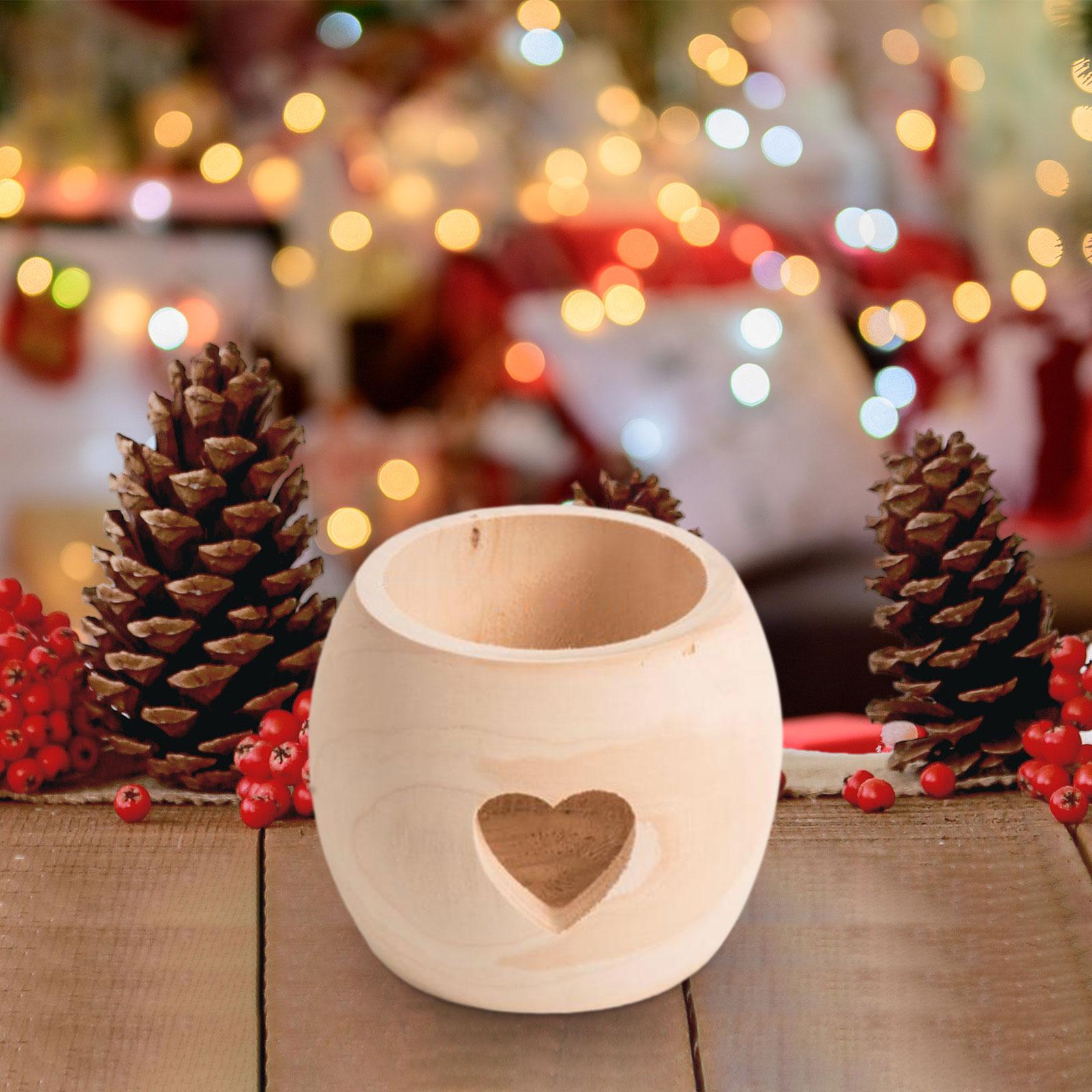 Wooden Candlestick Candelabra Home Party Taper Candles Tealight Candleholder Style D
