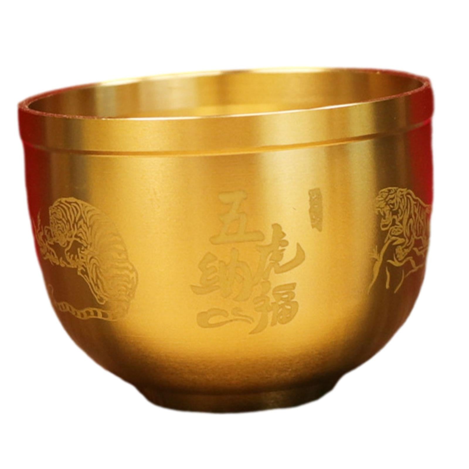 Brass Feng Shui Bowl Retro Treasure Bowl for Spring Festival New Year Office