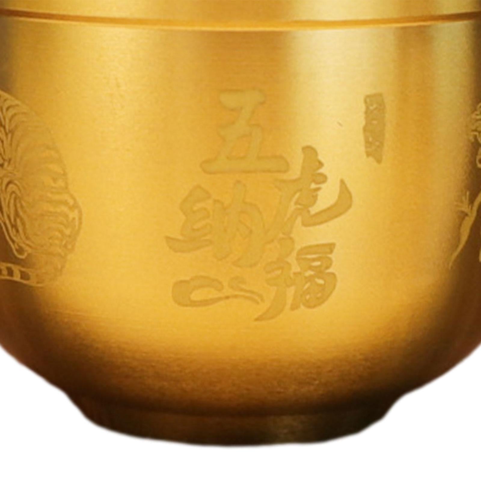 Brass Feng Shui Bowl Retro Treasure Bowl for Spring Festival New Year Office