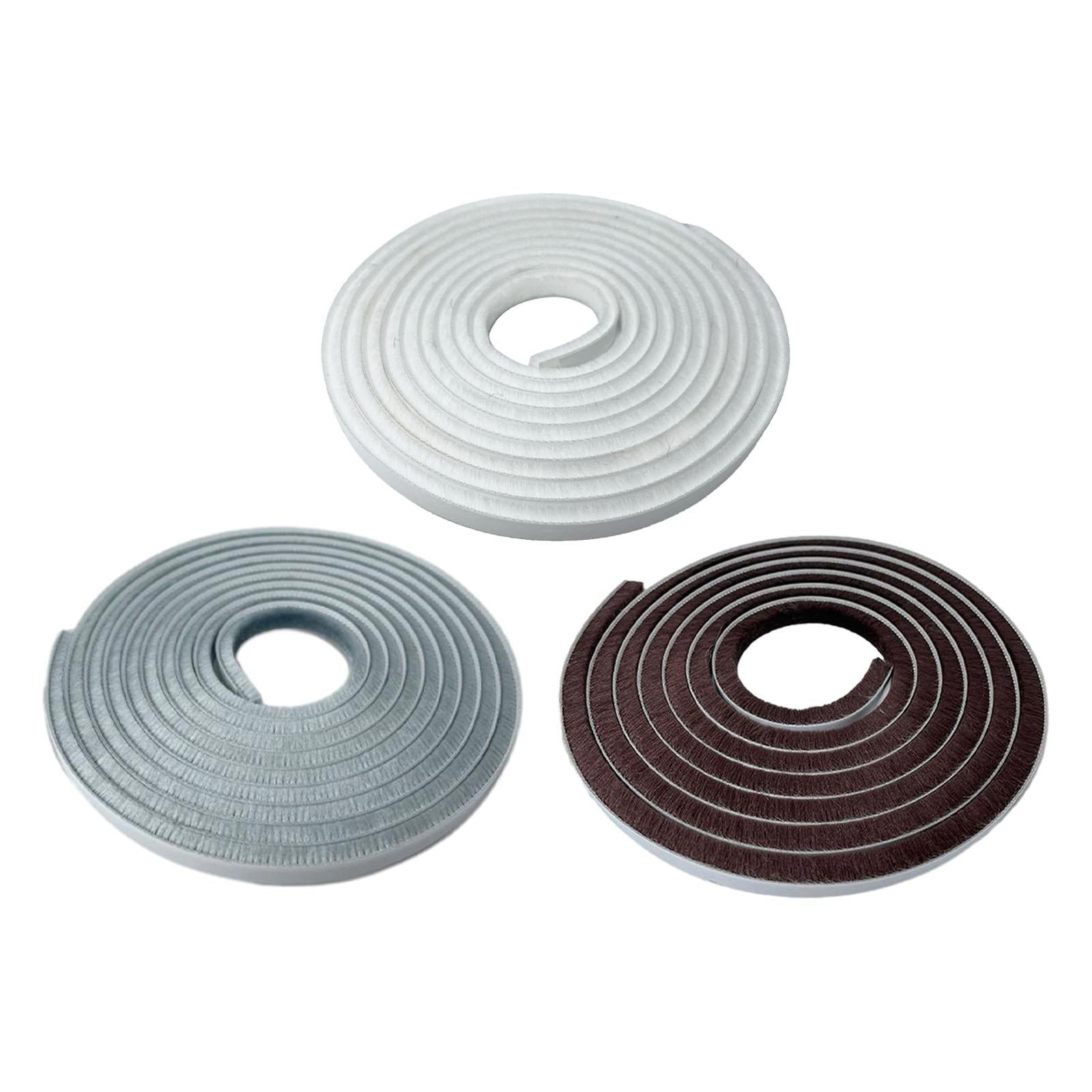 2Pcs Door Weather Stripping Sealing Tape for Cabinet Door Wardrobes Windows White