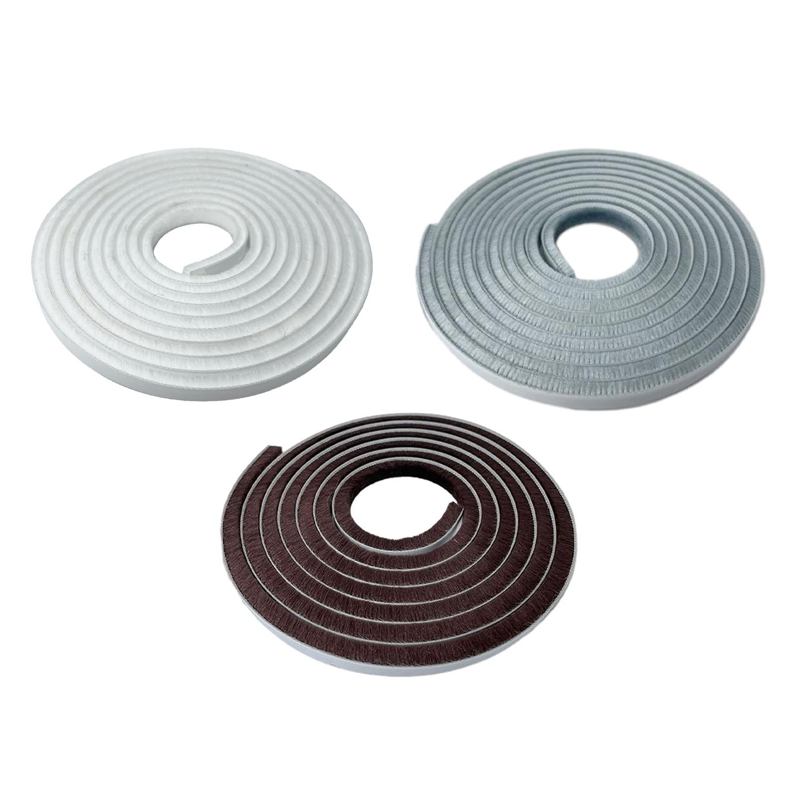 2Pcs Door Weather Stripping Sealing Tape for Cabinet Door Wardrobes Windows White