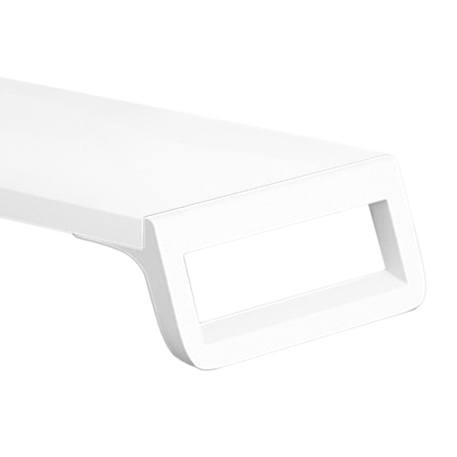 Monitor Stand Desk for PC Screen Wooden Support Desktop Shelf Computer Stand white ang white