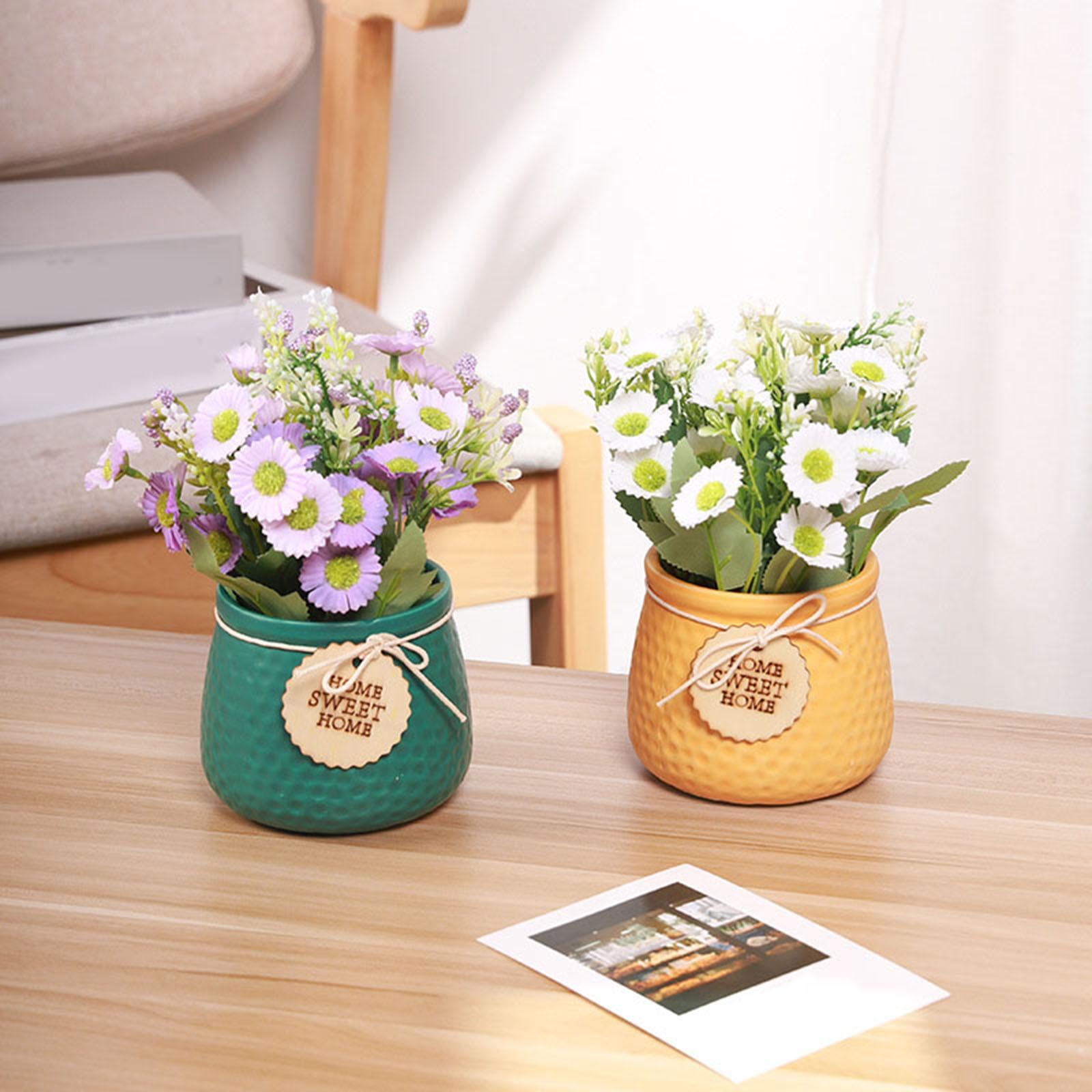 Simulated Plant Flowerpot Ornament Outdoor Plant Pots for Display Party Home Vase