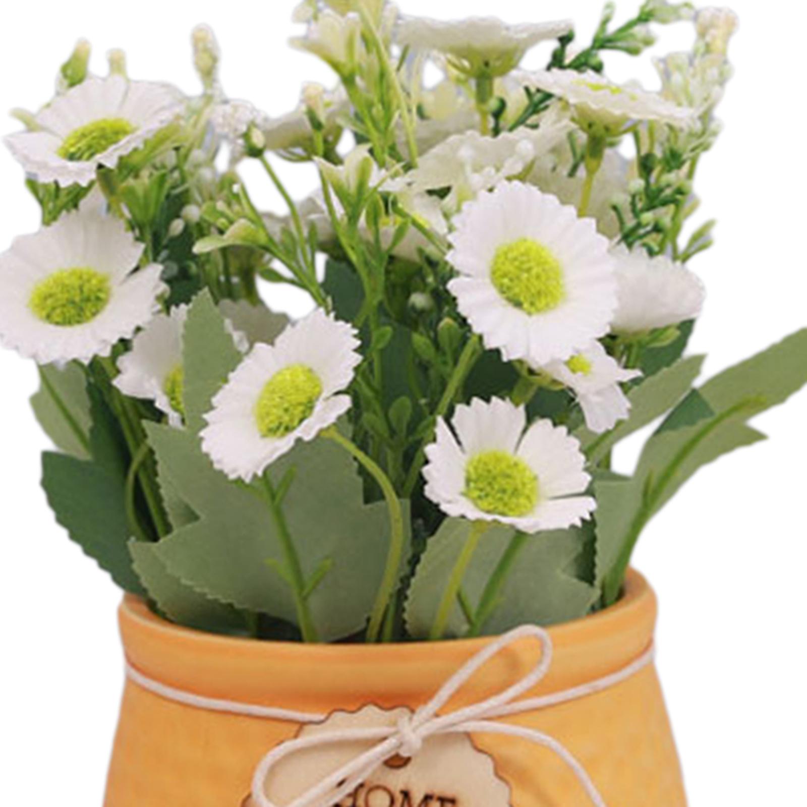 Simulated Plant Flowerpot Ornament Outdoor Plant Pots for Display Party Home Yellow vase