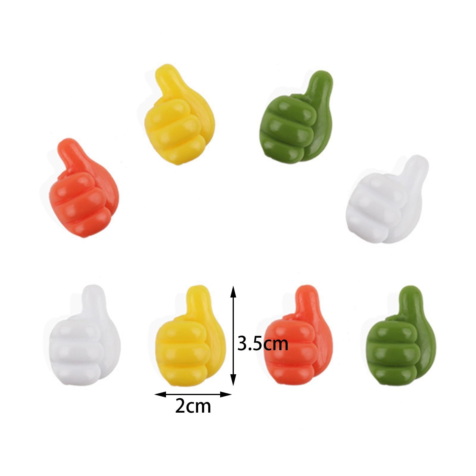 Thumb Hooks Thumb up Shape Wall Hooks Thumb Cable Organizer Random Color 10 pieces