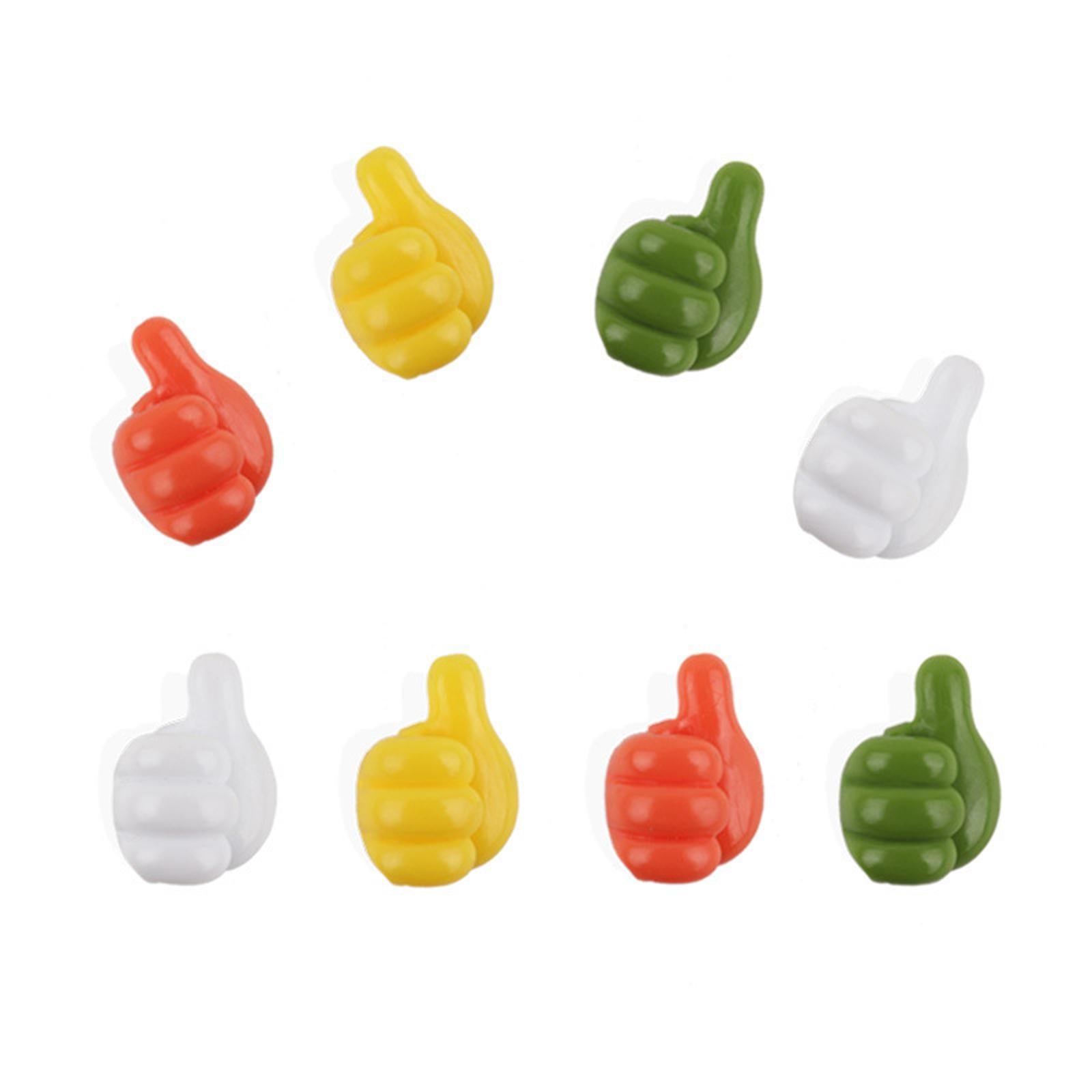 Thumb Hooks Thumb up Shape Wall Hooks Thumb Cable Organizer Random Color 10 pieces