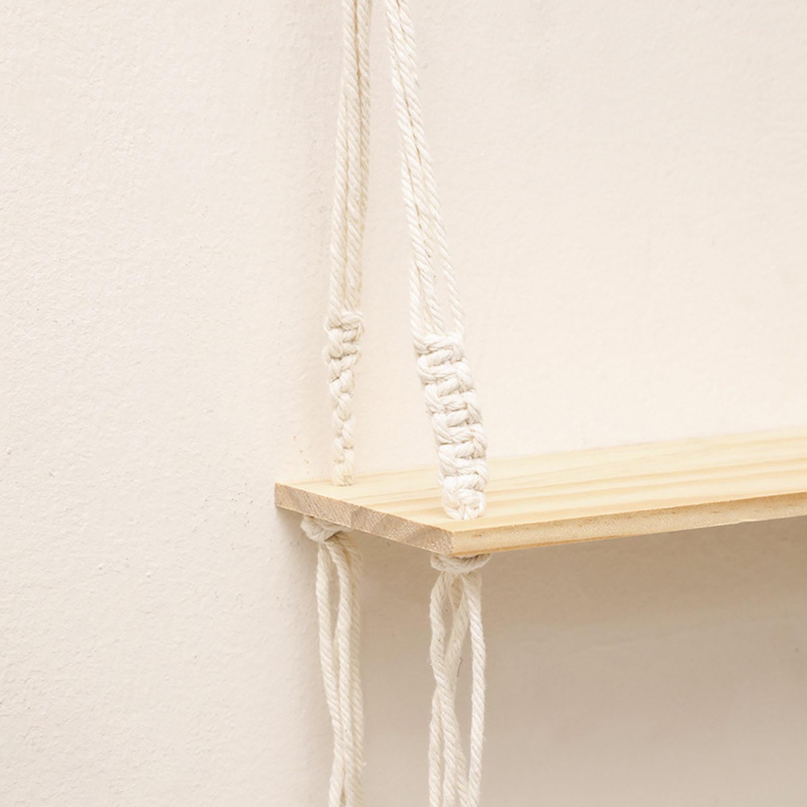 Macrame Wall Hanging Shelf Boho Decorative for Apartment Living Room Bedroom