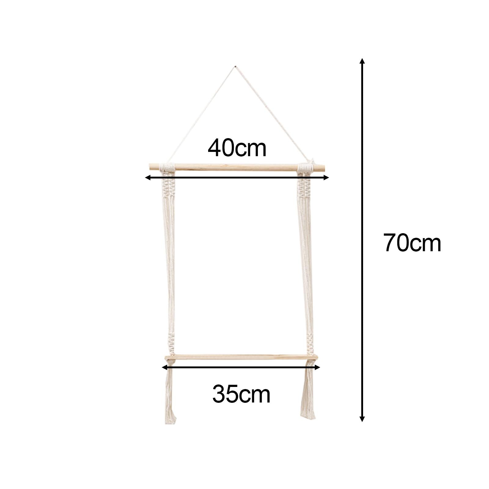 Macrame Wall Hanging Shelf Boho Decorative for Apartment Living Room Bedroom