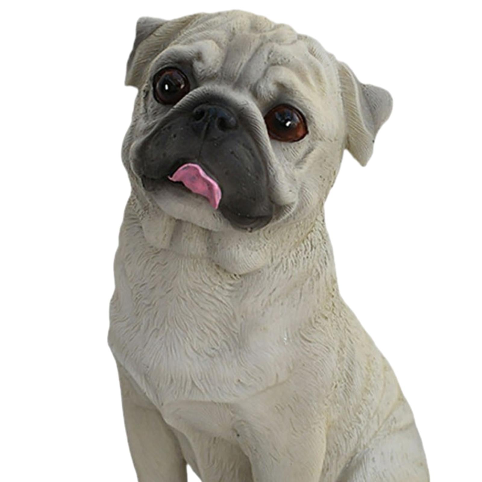 Dog Statue Animal Sculpture Living Room Hallway for Home Decor Gift Ornament White