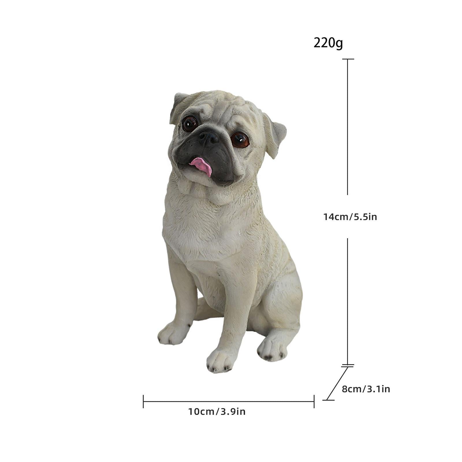 Dog Statue Animal Sculpture Living Room Hallway for Home Decor Gift Ornament White