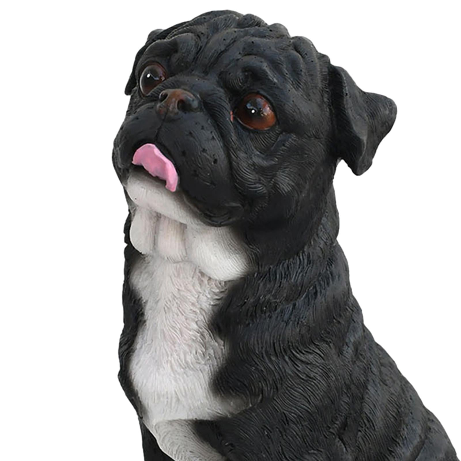 Dog Statue Animal Sculpture Living Room Hallway for Home Decor Gift Ornament Black