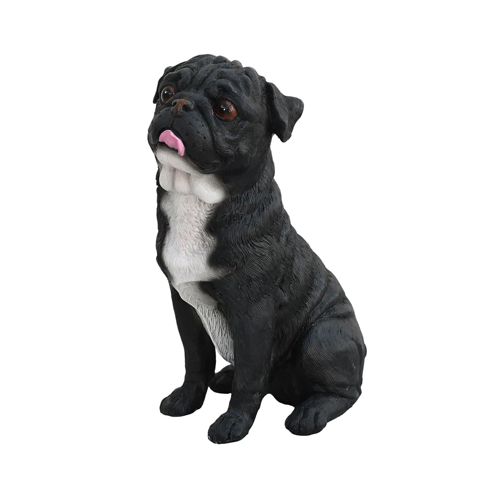 Dog Statue Animal Sculpture Living Room Hallway for Home Decor Gift Ornament Black