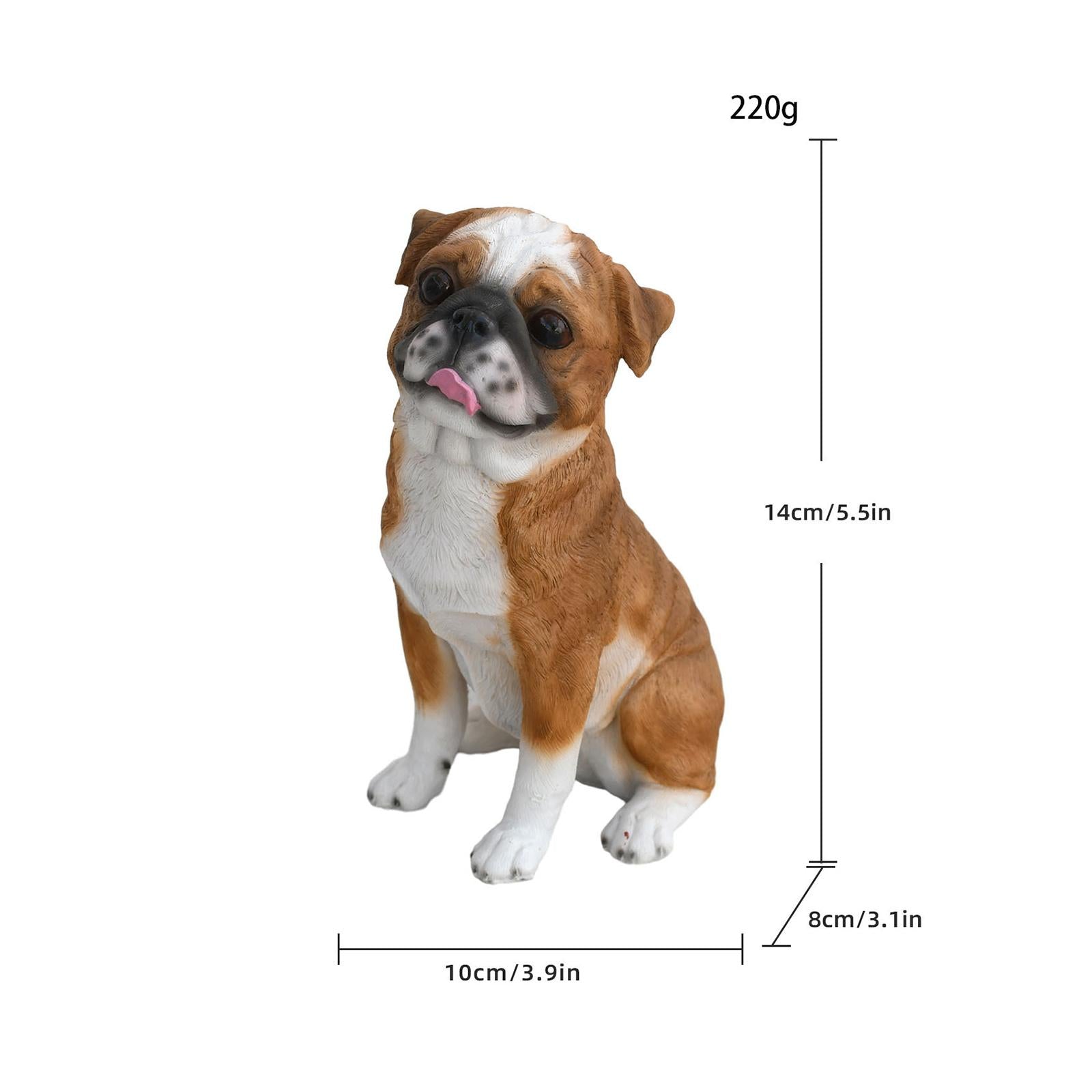 Dog Statue Animal Sculpture Living Room Hallway for Home Decor Gift Ornament Brown