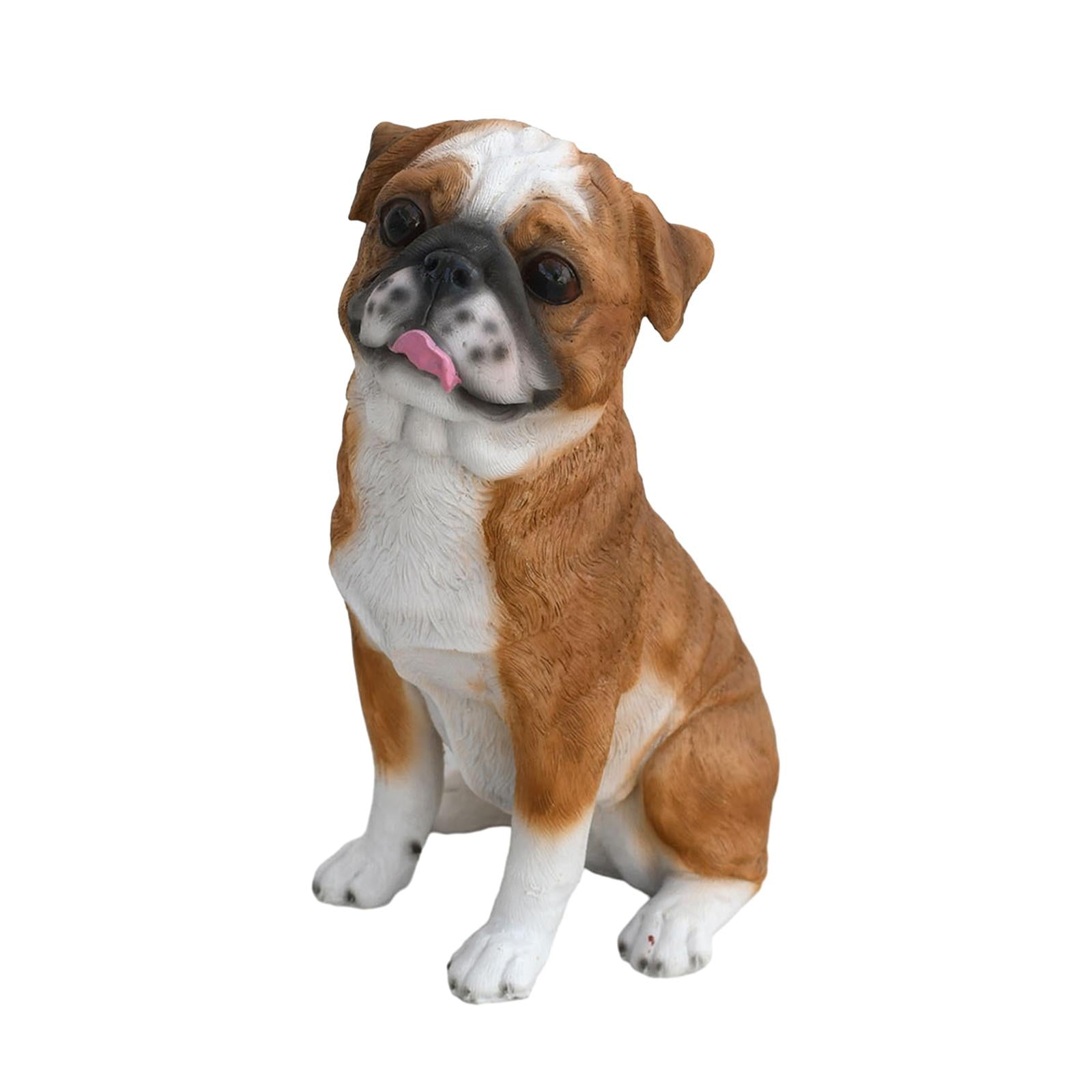 Dog Statue Animal Sculpture Living Room Hallway for Home Decor Gift Ornament Brown