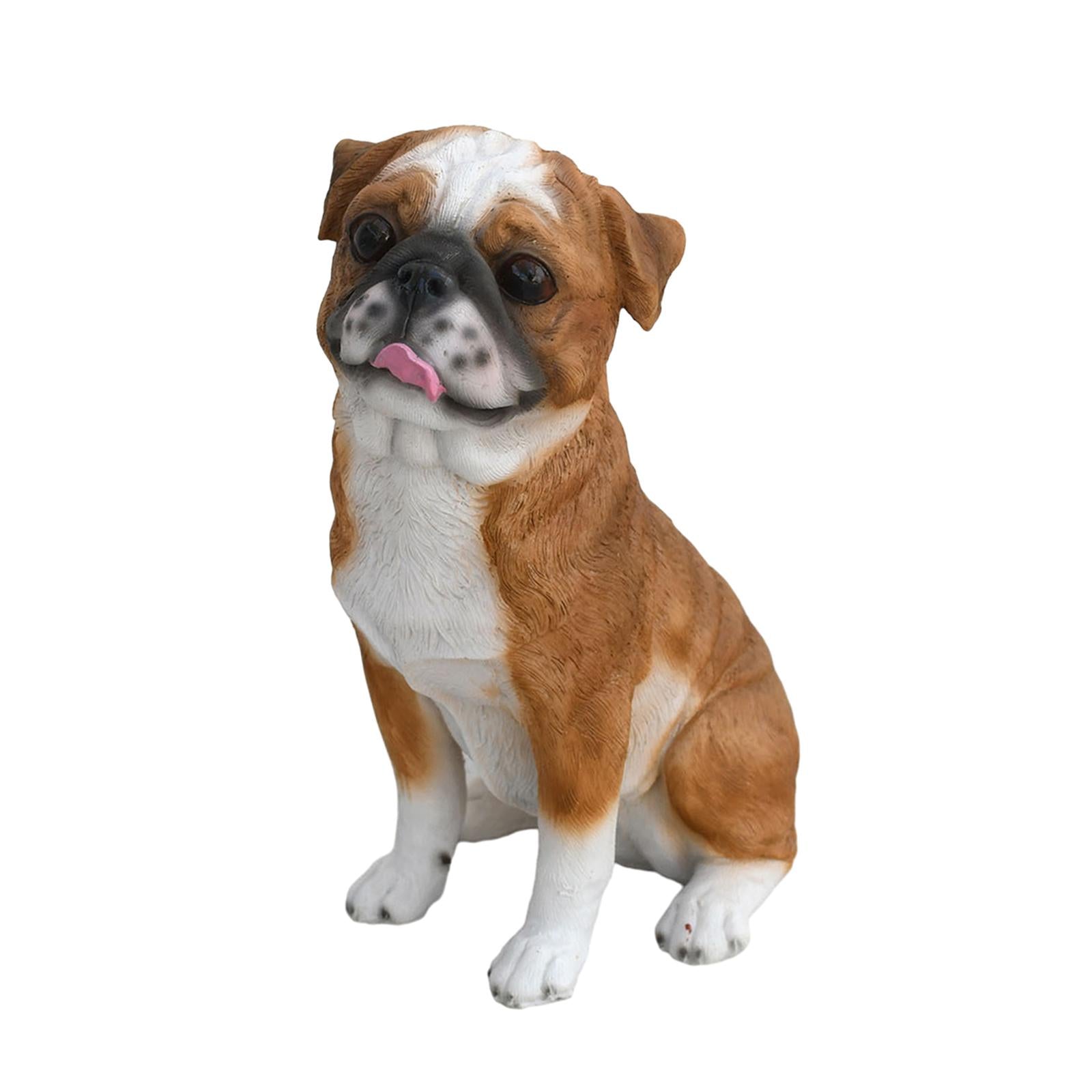 Dog Statue Animal Sculpture Living Room Hallway for Home Decor Gift Ornament Brown