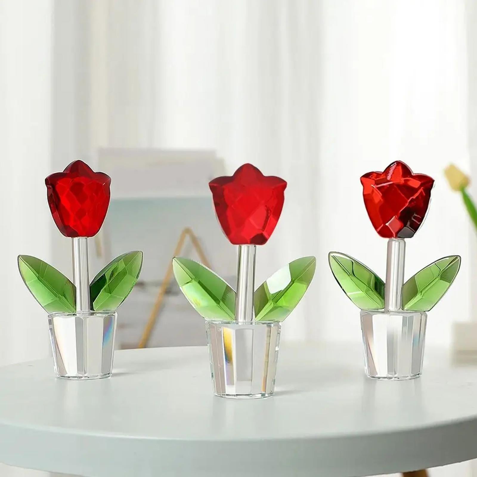 Tulip Flower Figurine Valentine's Day Gift for Mother's Day Birthday Office