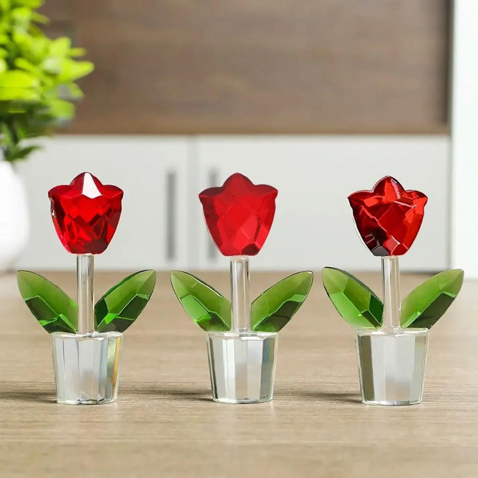 Tulip Flower Figurine Valentine's Day Gift for Mother's Day Birthday Office