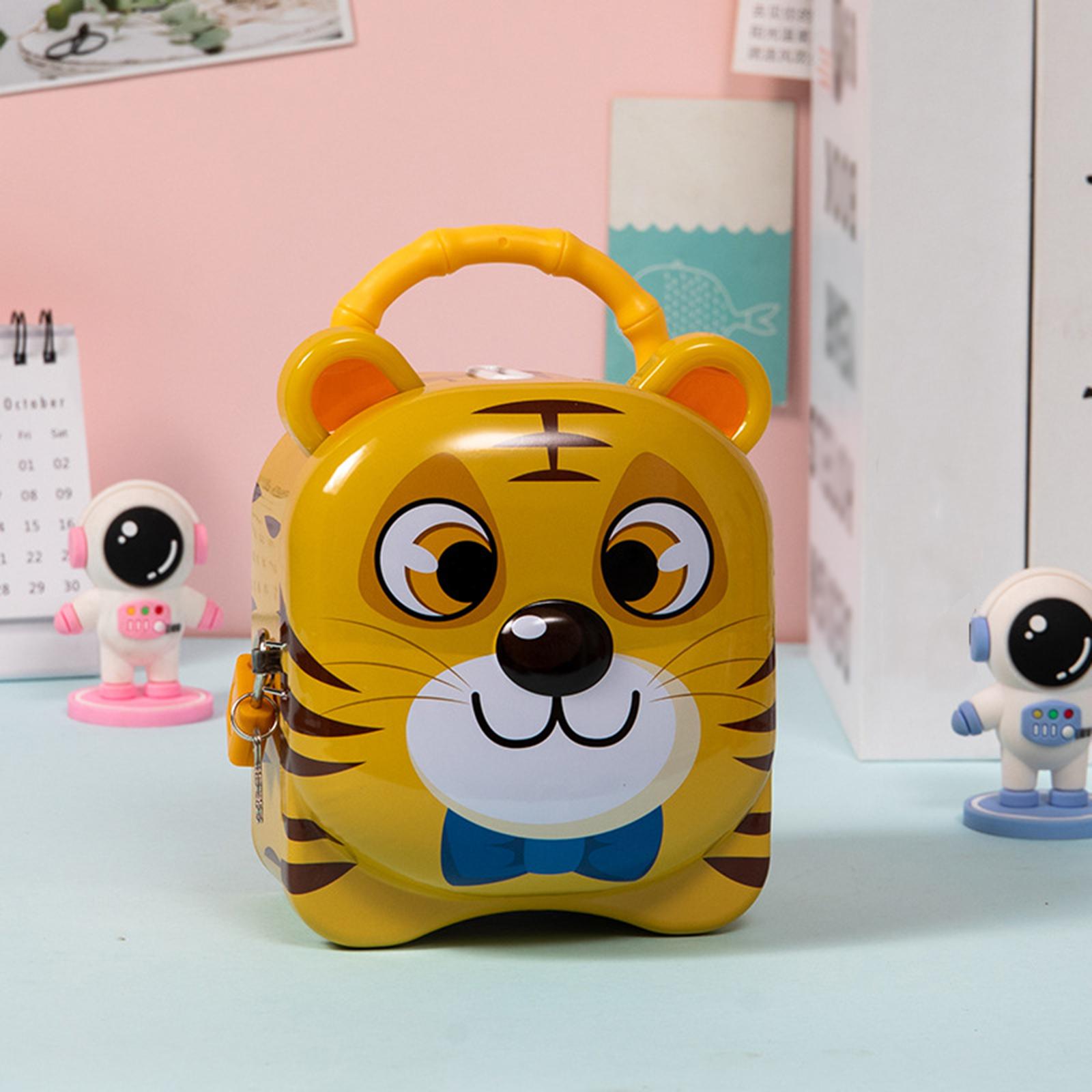 Piggy Bank for Kids Birthday Gift Tiger Money Bank for Cash Home Decor Child Yellow