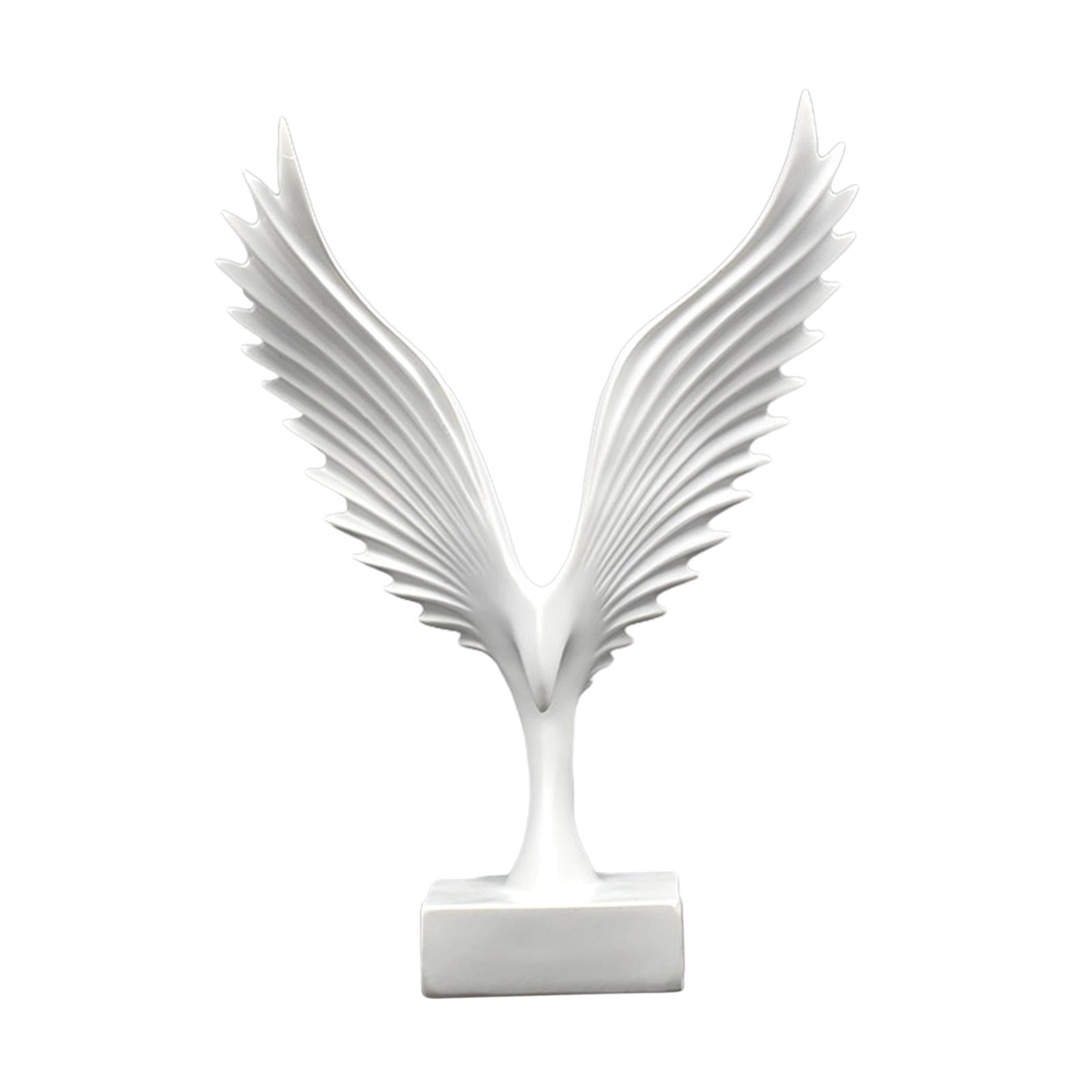 Eagle Statue Bird Sculpture Table Centerpieces Desktop Office Resin Figurine White
