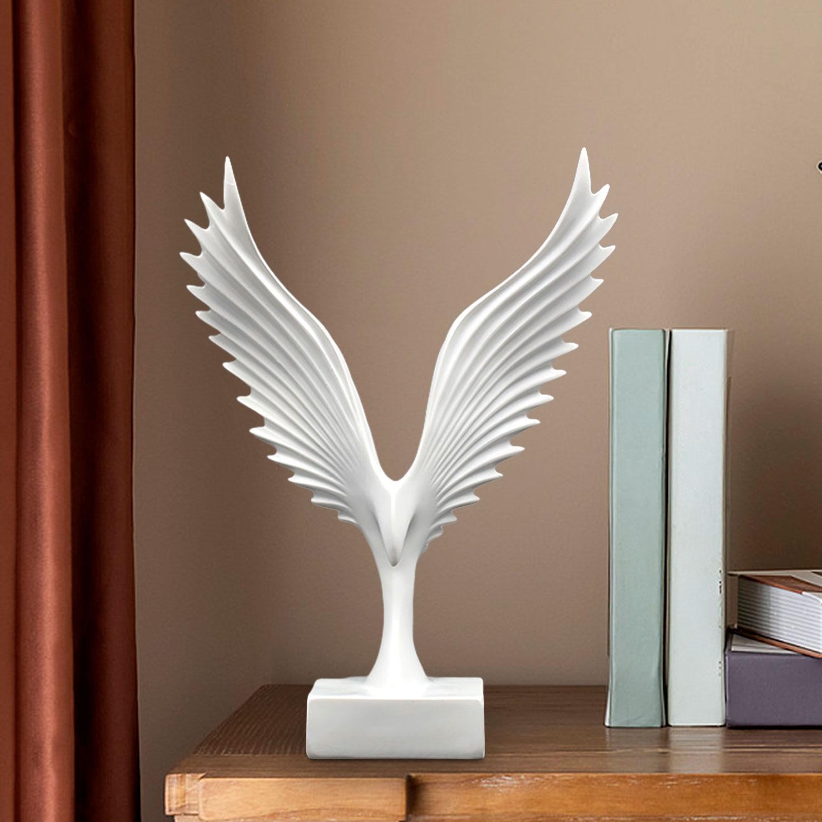 Eagle Statue Bird Sculpture Table Centerpieces Desktop Office Resin Figurine White