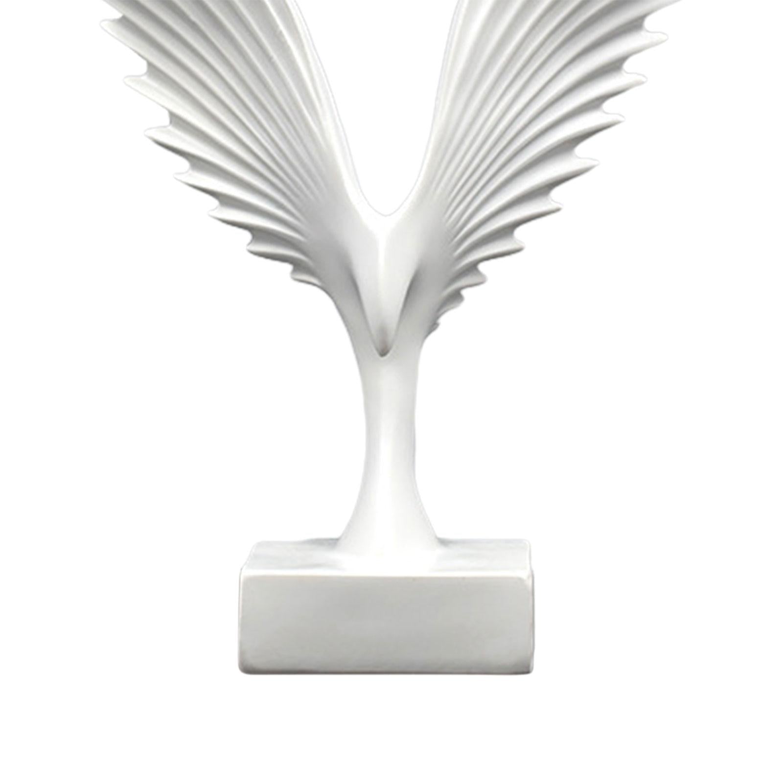 Eagle Statue Bird Sculpture Table Centerpieces Desktop Office Resin Figurine White