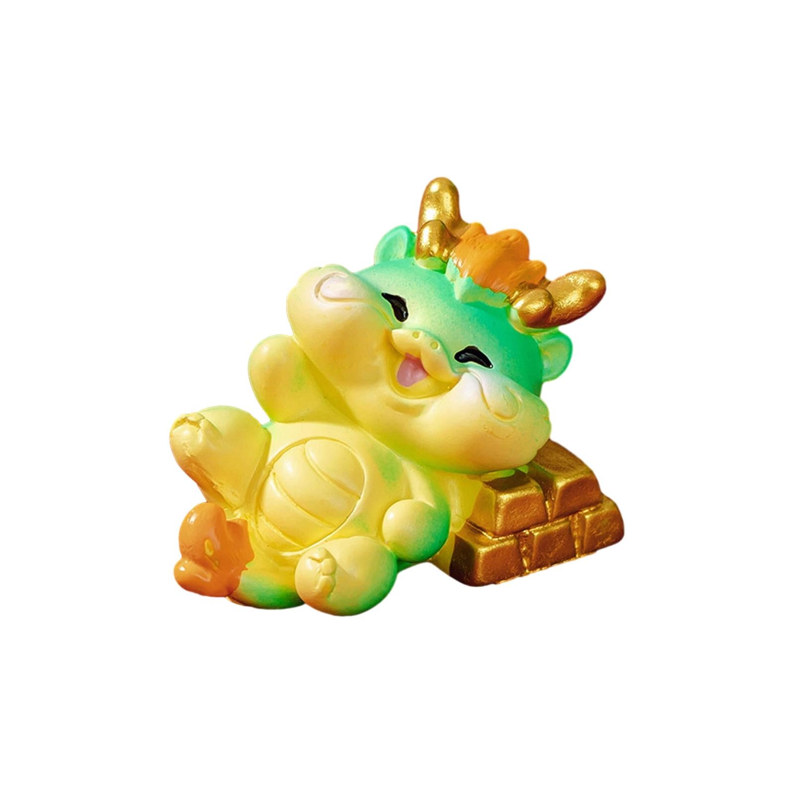 Mini Dragon Statue Miniature Figurine for Spring Festival Living Room Office Style B