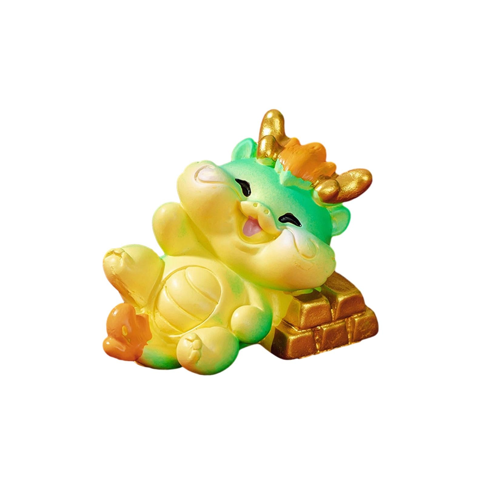 Mini Dragon Statue Miniature Figurine for Spring Festival Living Room Office Style B