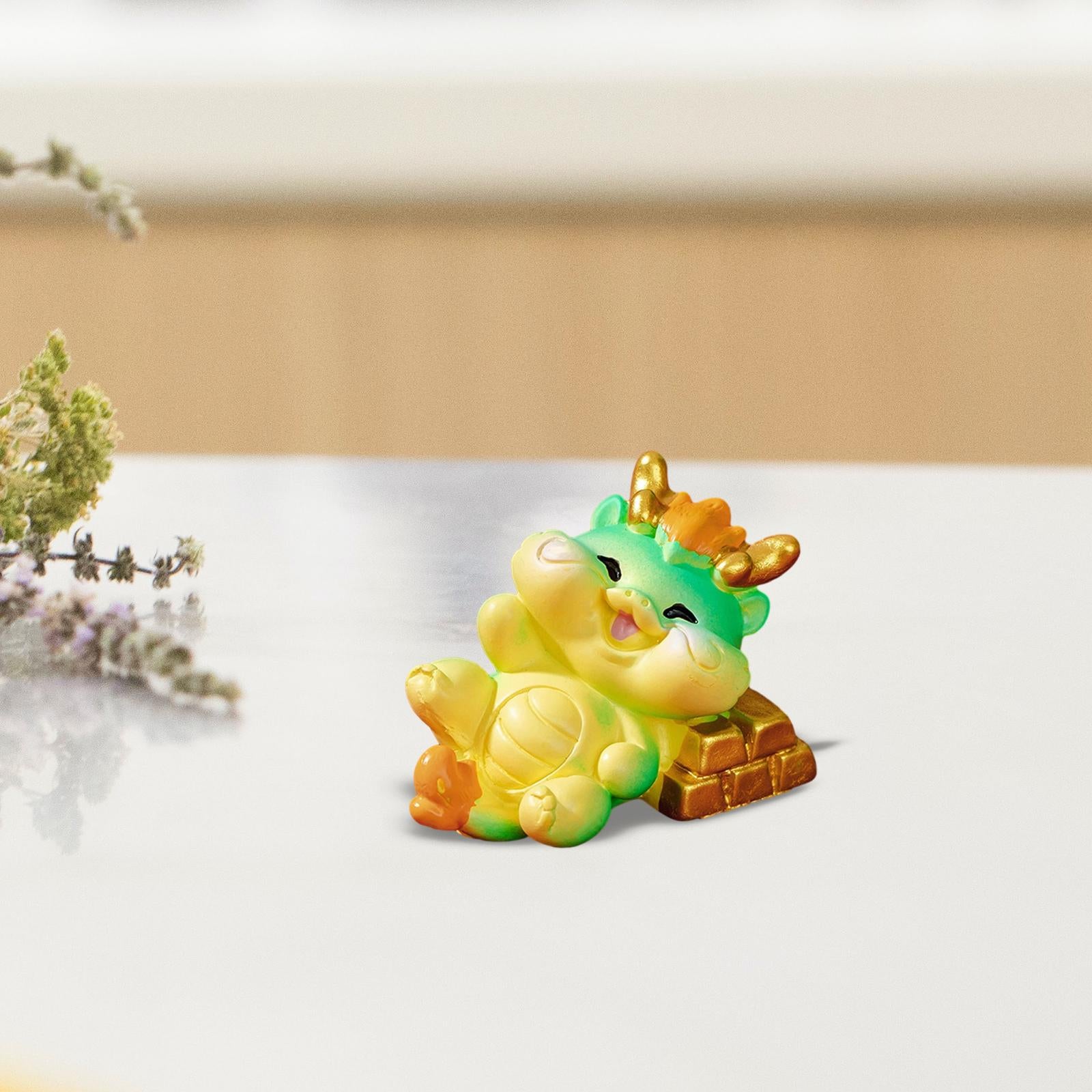 Mini Dragon Statue Miniature Figurine for Spring Festival Living Room Office Style B