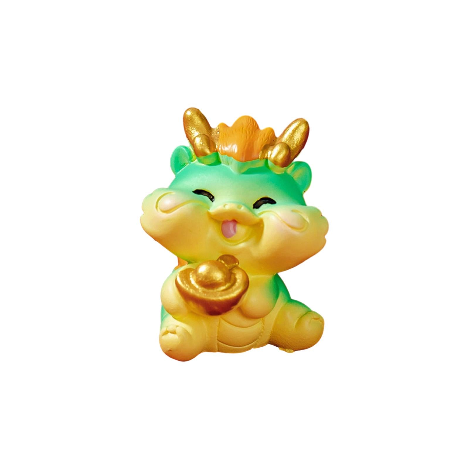 Mini Dragon Statue Miniature Figurine for Spring Festival Living Room Office Style D