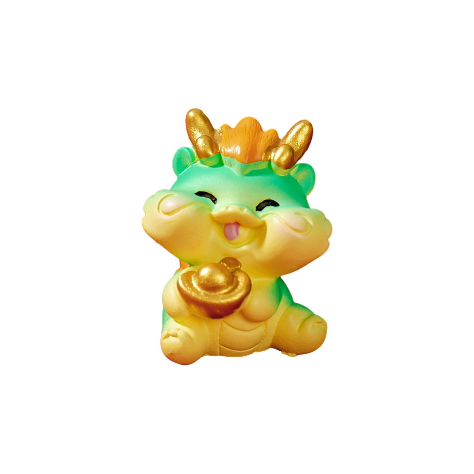 Mini Dragon Statue Miniature Figurine for Spring Festival Living Room Office Style D