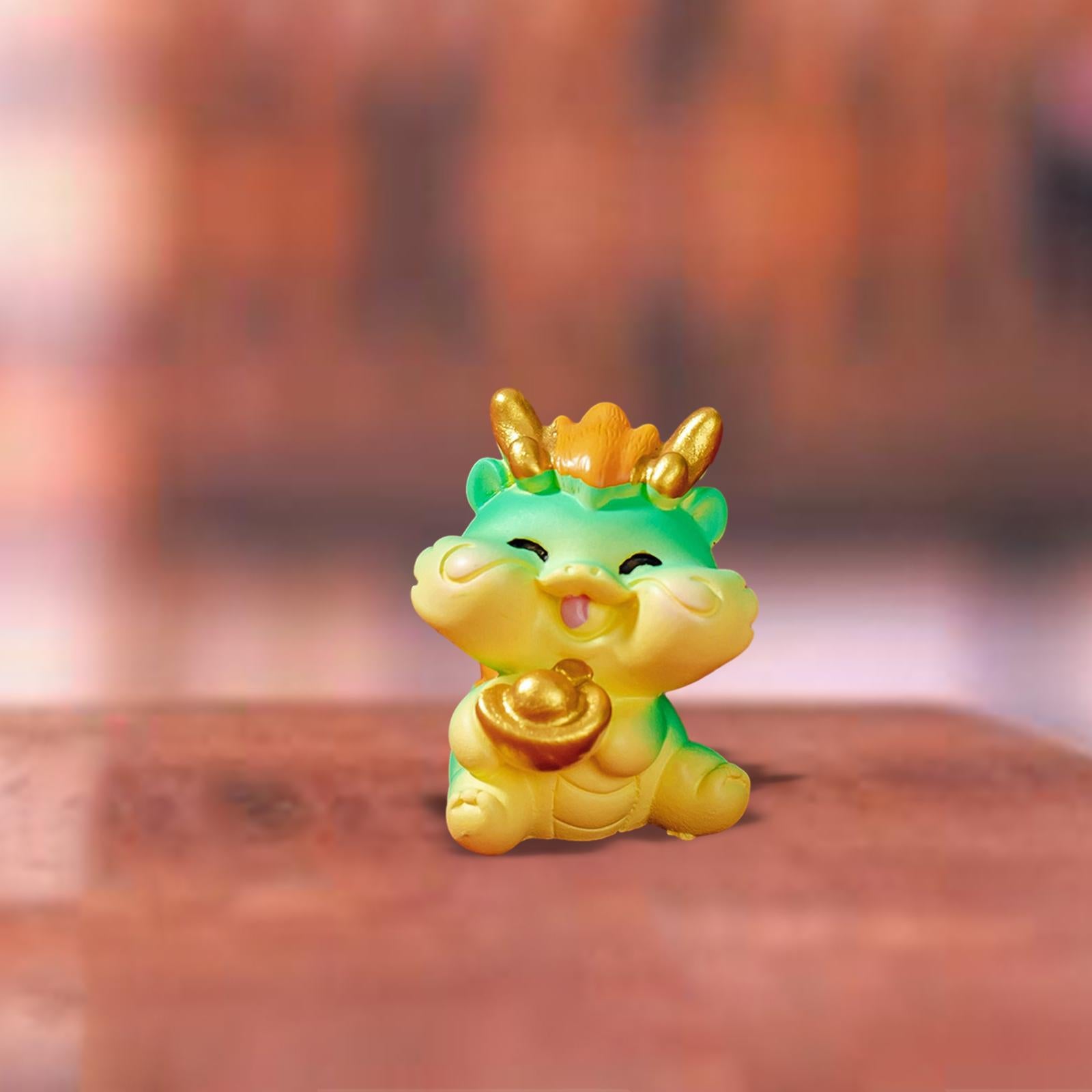Mini Dragon Statue Miniature Figurine for Spring Festival Living Room Office Style D