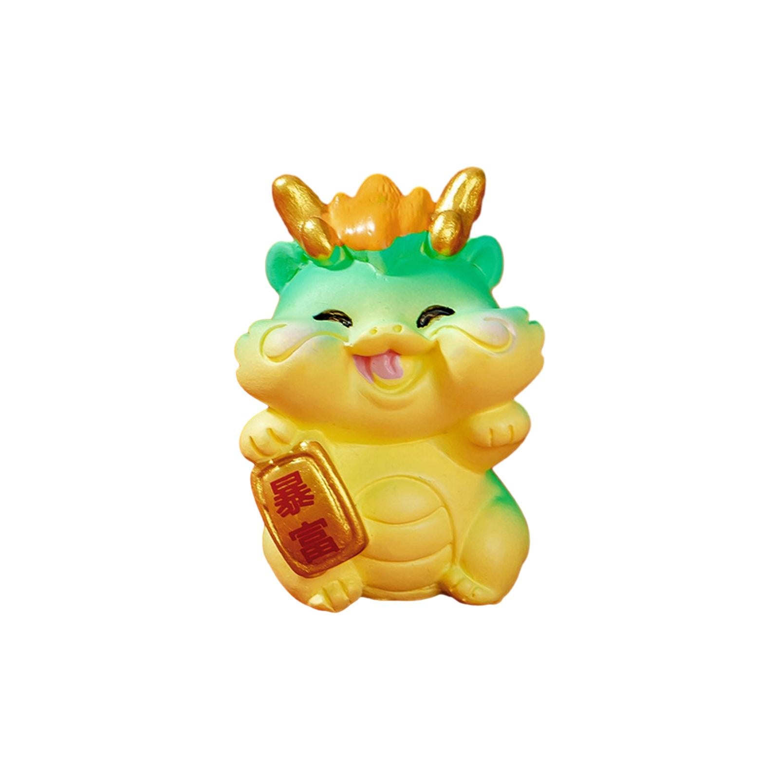 Mini Dragon Statue Miniature Figurine for Spring Festival Living Room Office Style F