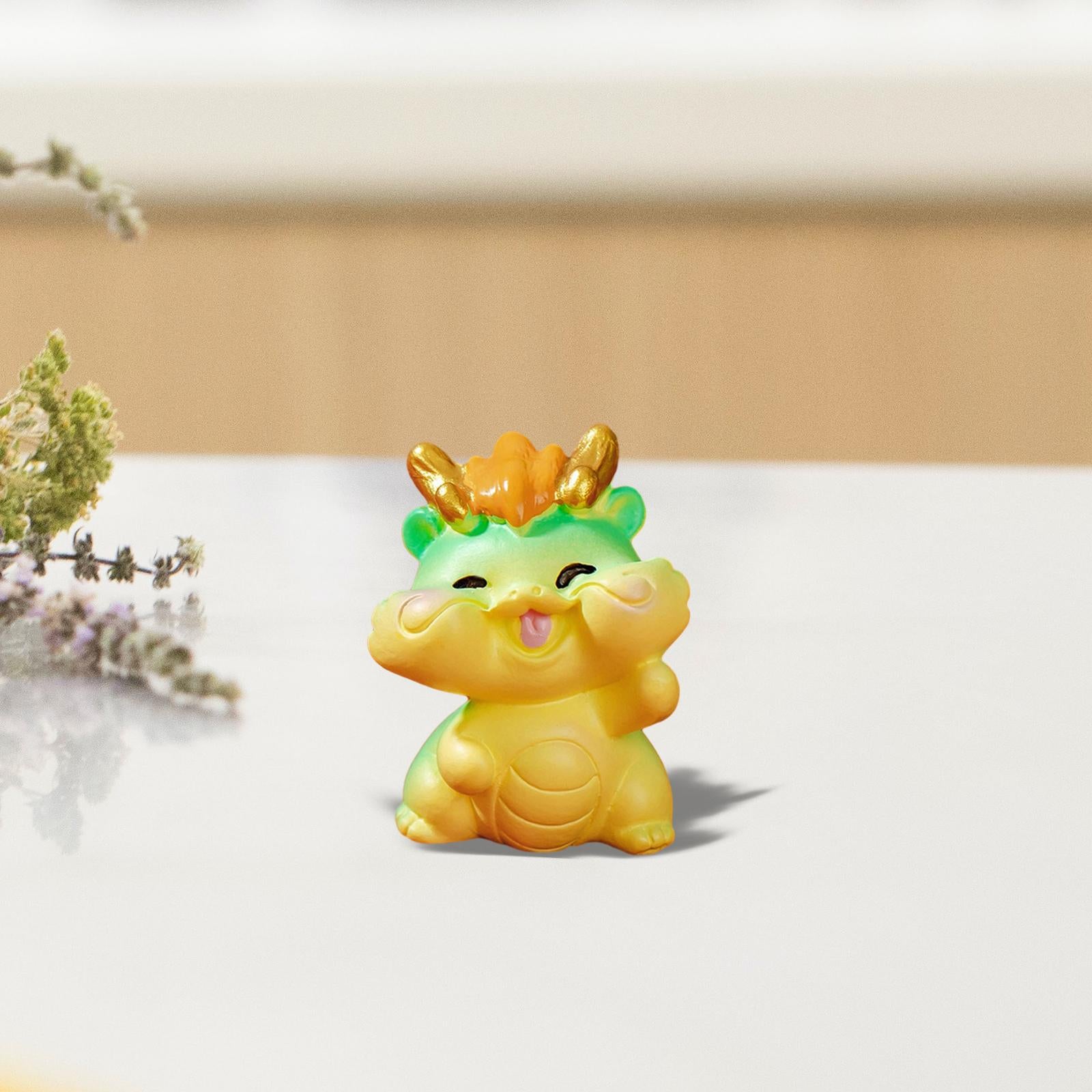 Mini Dragon Statue Miniature Figurine for Spring Festival Living Room Office Style G