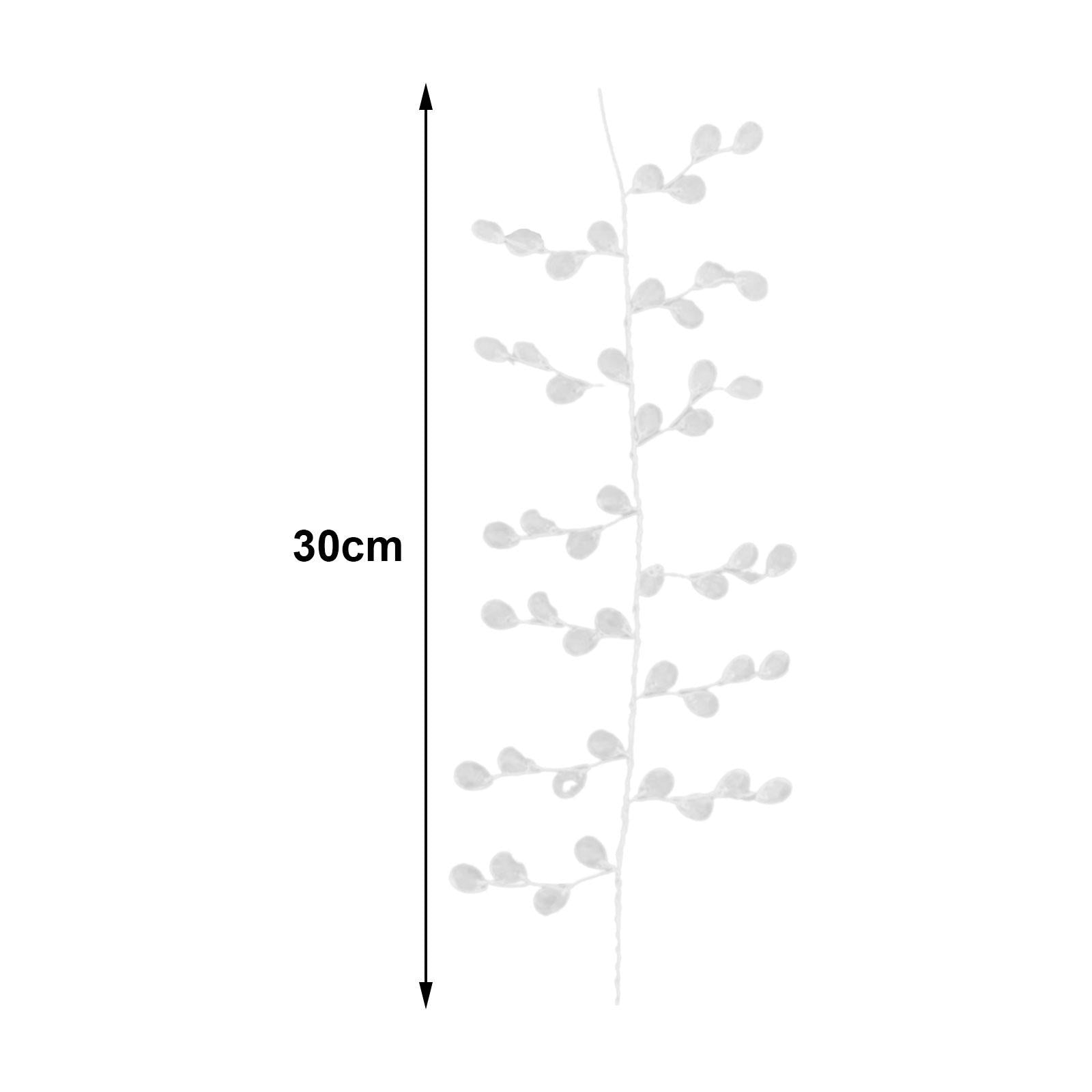 20 Acrylic Beads Drop Stems Flower Bouquet Wedding Vase Shower Buds Branches 12 Branches