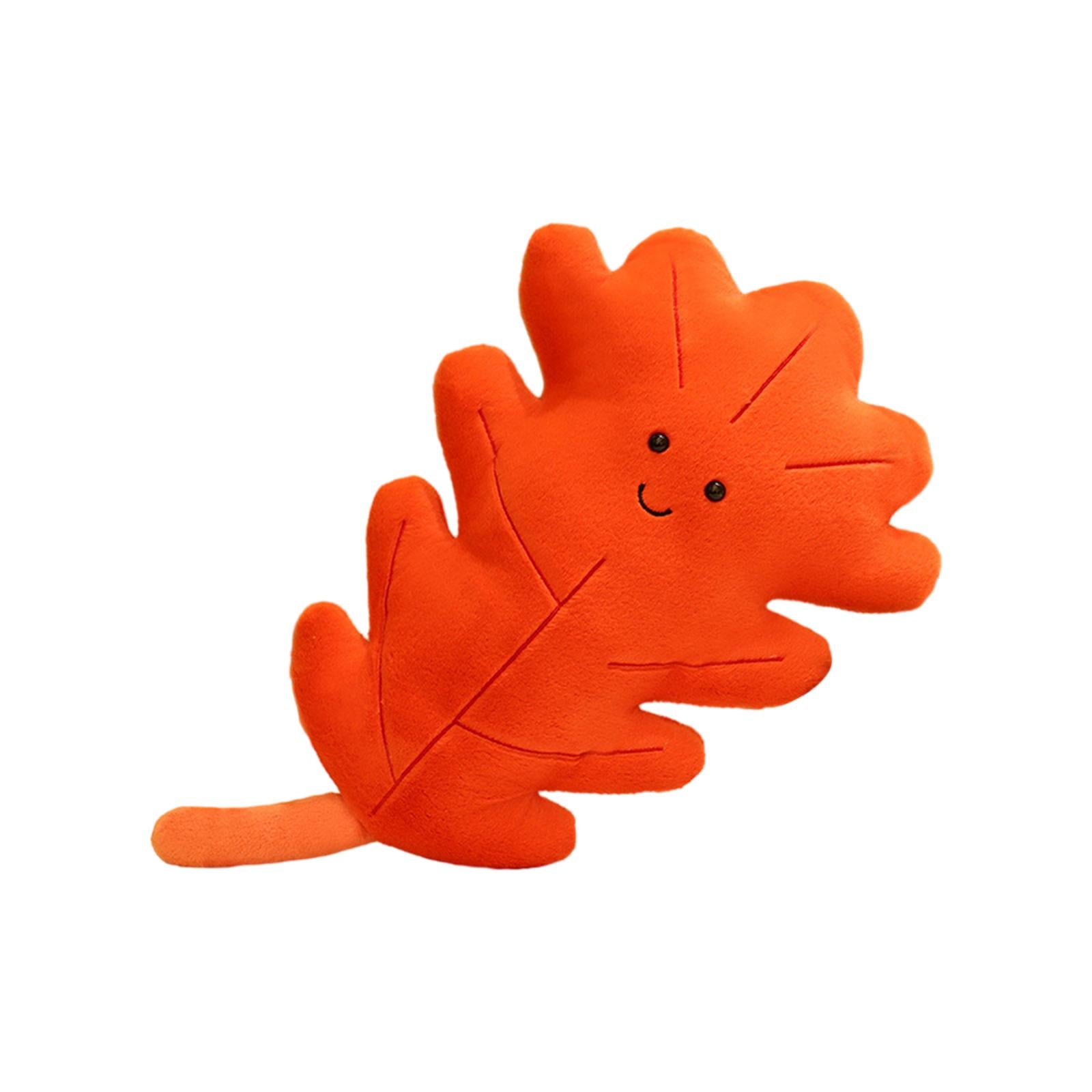3D Leaf Plush Pillow Creative Back Cushion for Bedroom Couch Home Decoration Style C
