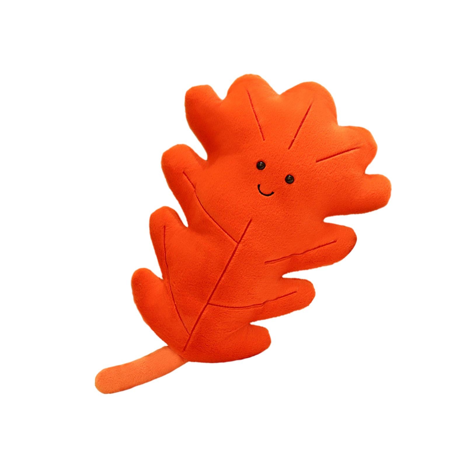 3D Leaf Plush Pillow Creative Back Cushion for Bedroom Couch Home Decoration Style C