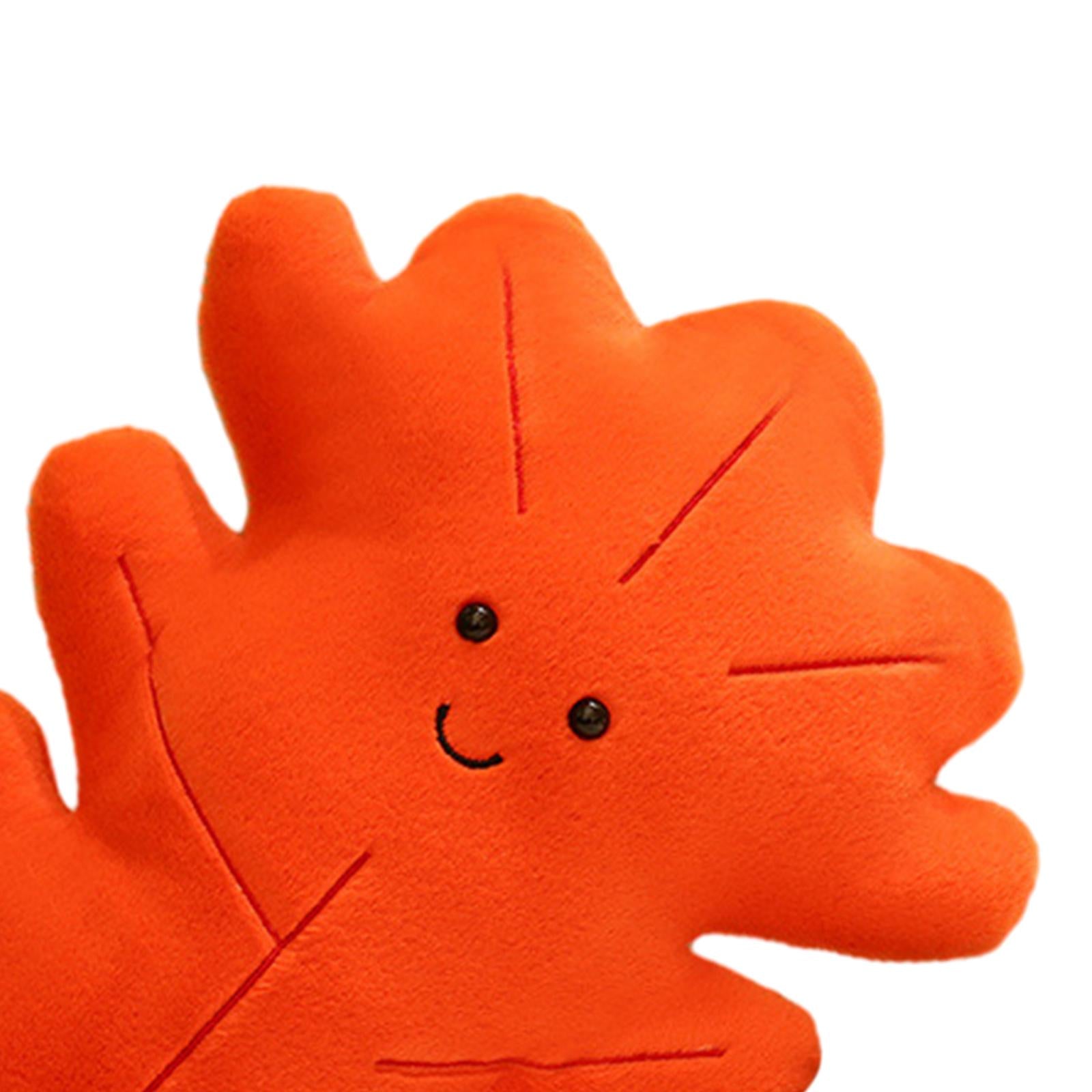 3D Leaf Plush Pillow Creative Back Cushion for Bedroom Couch Home Decoration Style C