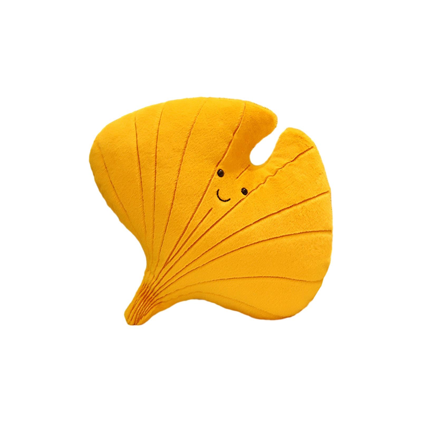 3D Leaf Plush Pillow Creative Back Cushion for Bedroom Couch Home Decoration Style D