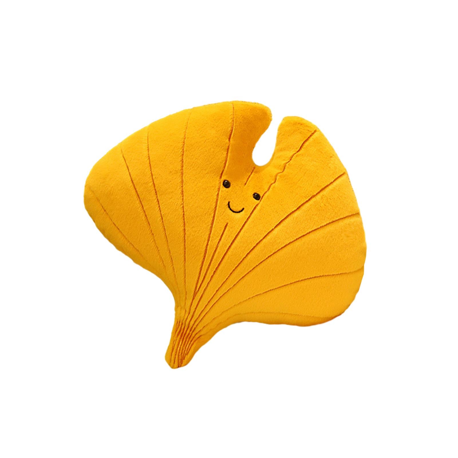 3D Leaf Plush Pillow Creative Back Cushion for Bedroom Couch Home Decoration Style D