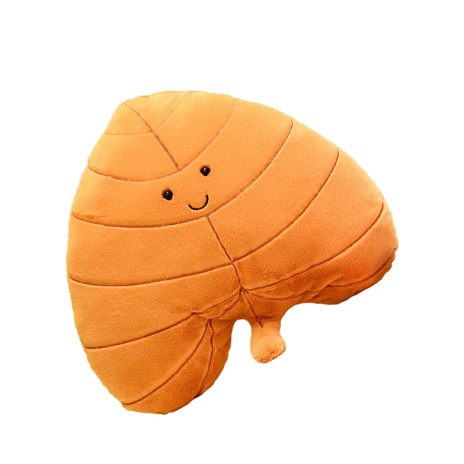 3D Leaf Plush Pillow Creative Back Cushion for Bedroom Couch Home Decoration Style E