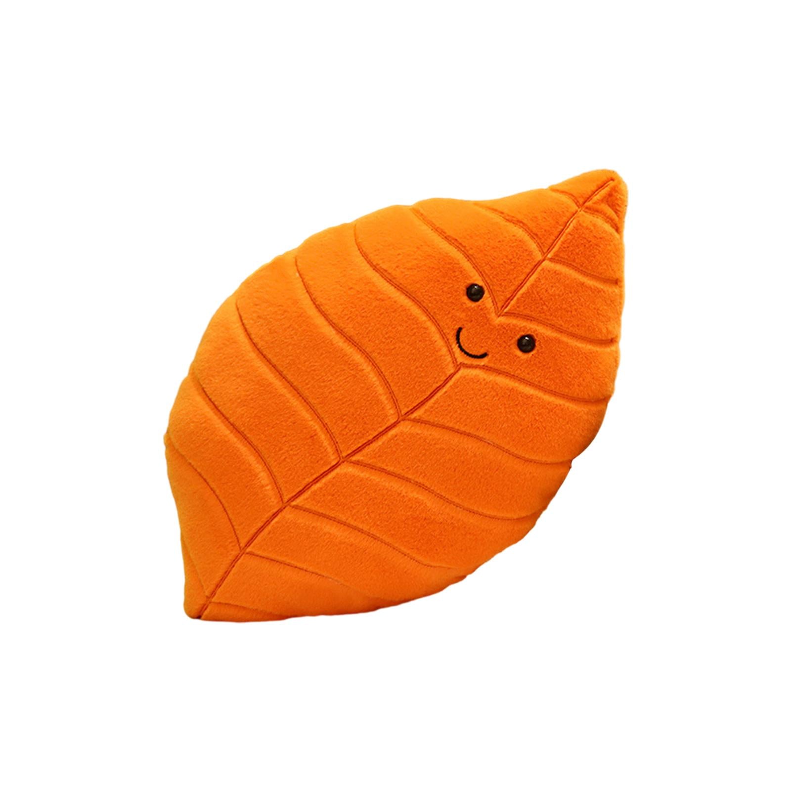 3D Leaf Plush Pillow Creative Back Cushion for Bedroom Couch Home Decoration Style F