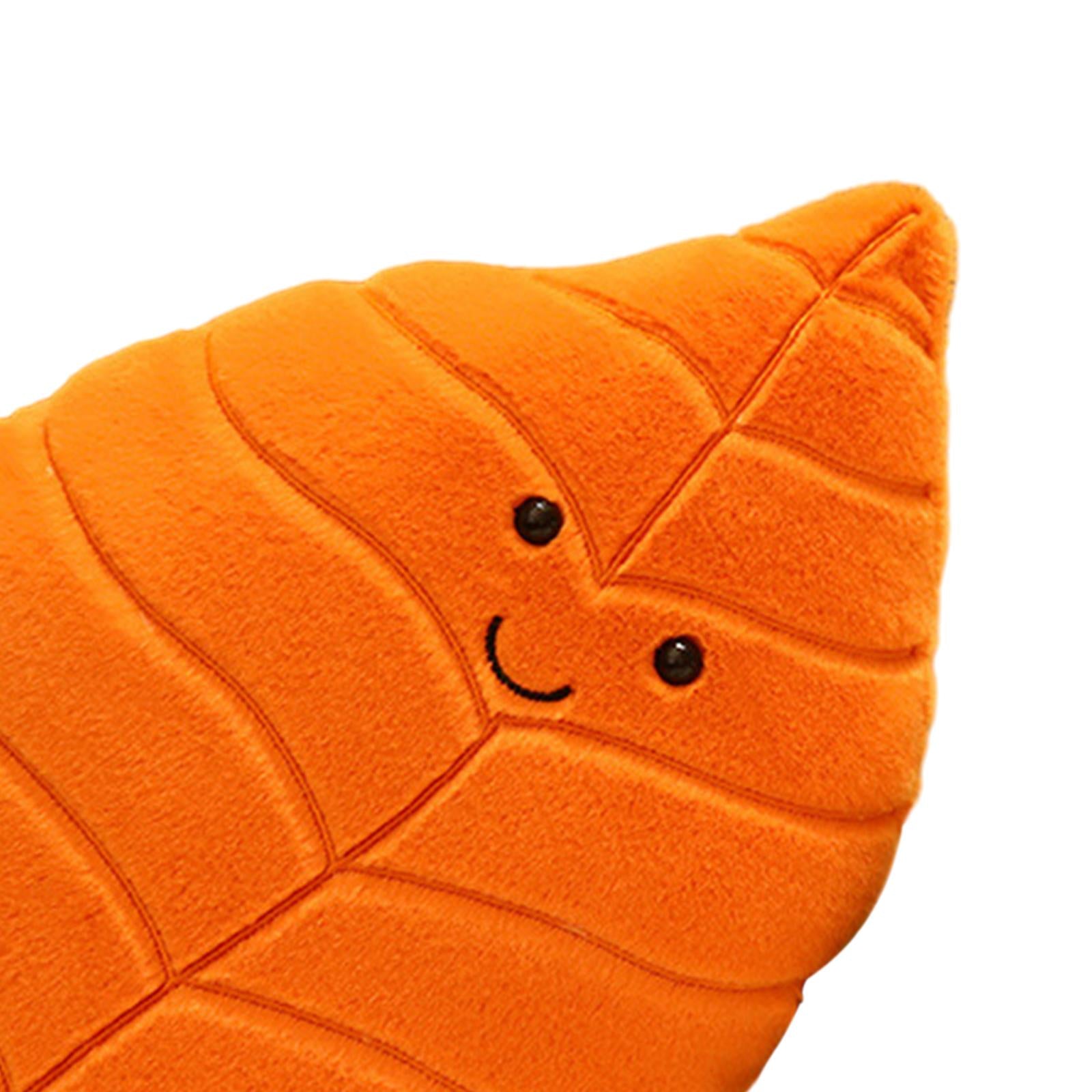 3D Leaf Plush Pillow Creative Back Cushion for Bedroom Couch Home Decoration Style F