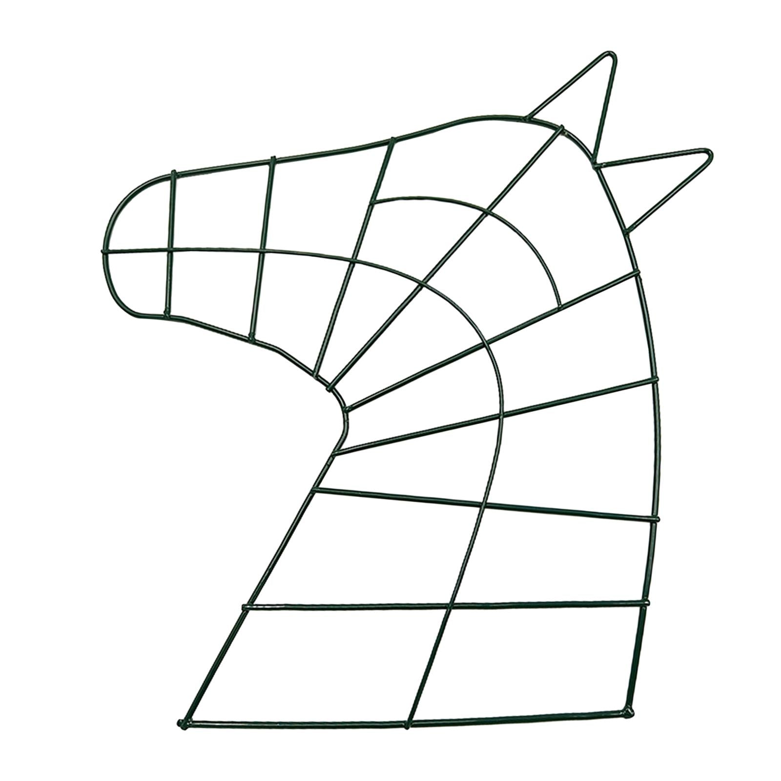 Horse Head Wreath Frame Hanging Wreath Holder for Living Room Farmhouse Home Green