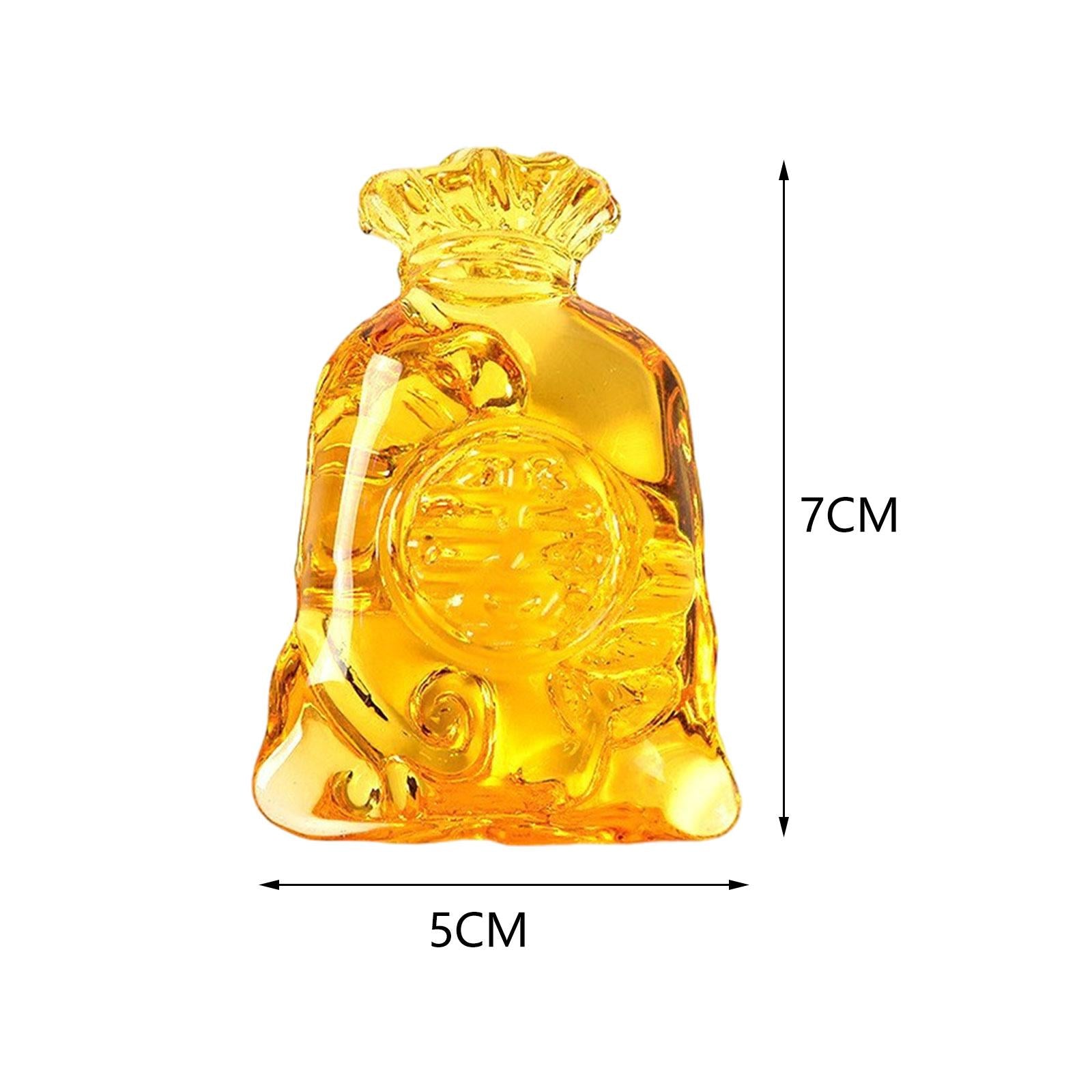 Money Bag Figurine 2024 Spring Festival Decor for Office Cabinet Living Room